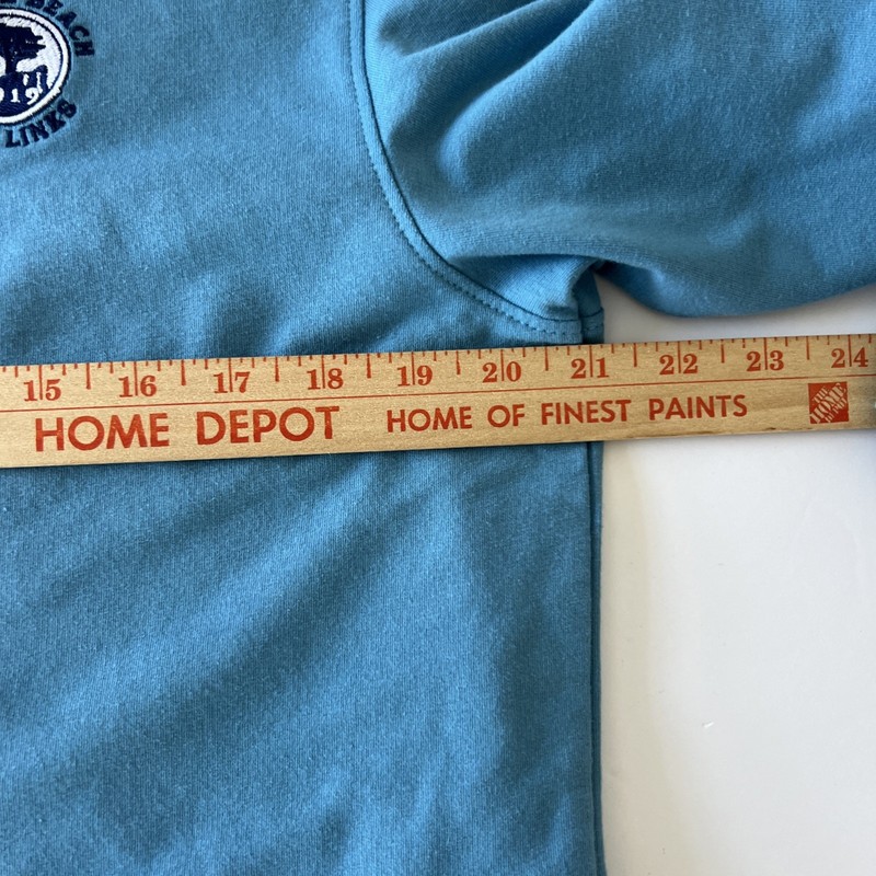 Pebble beach Pullover Mens small Light Blue Quarter Zip Golf Shirt Bermuda sands gallery