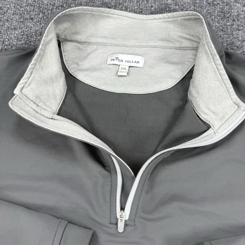 Peter Millar 1/4 Zip Pullover Mens 2XL Iron Gray Perth Performance Golf No Logos gallery