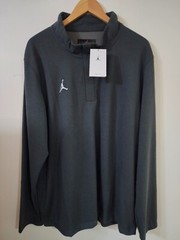 Jordan TEAM Dri-FIT Size 2XL Men’s Half-Zip Athletic Top Anthracite DQ7913-060