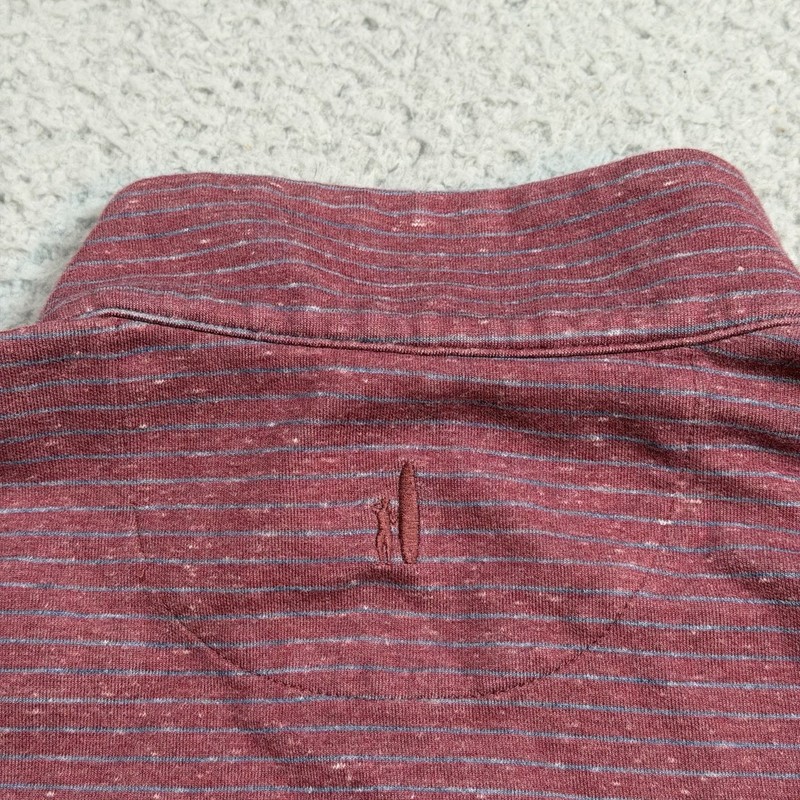 Johnnie O Pullover Mens Medium Red Performance Quarter Zip Golfer Cotton Sweater gallery