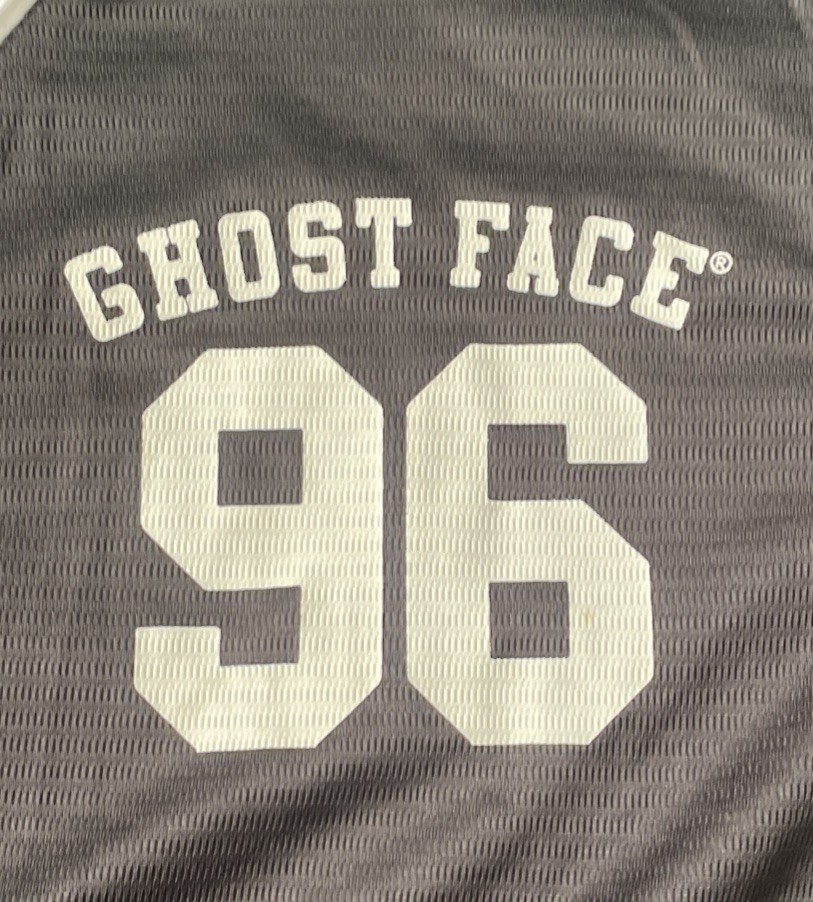 Ghost Face Button Down Baseball Jersey Black Double-Sided Men’s Size XL gallery