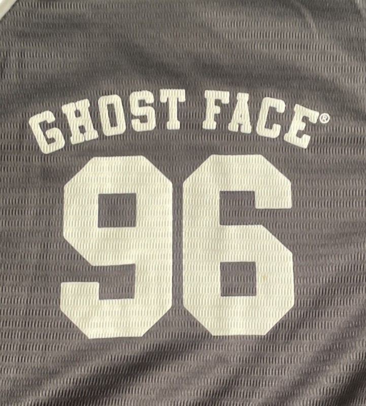 Ghost Face Button Down Baseball Jersey Black Double-Sided Men’s Size XL gallery
