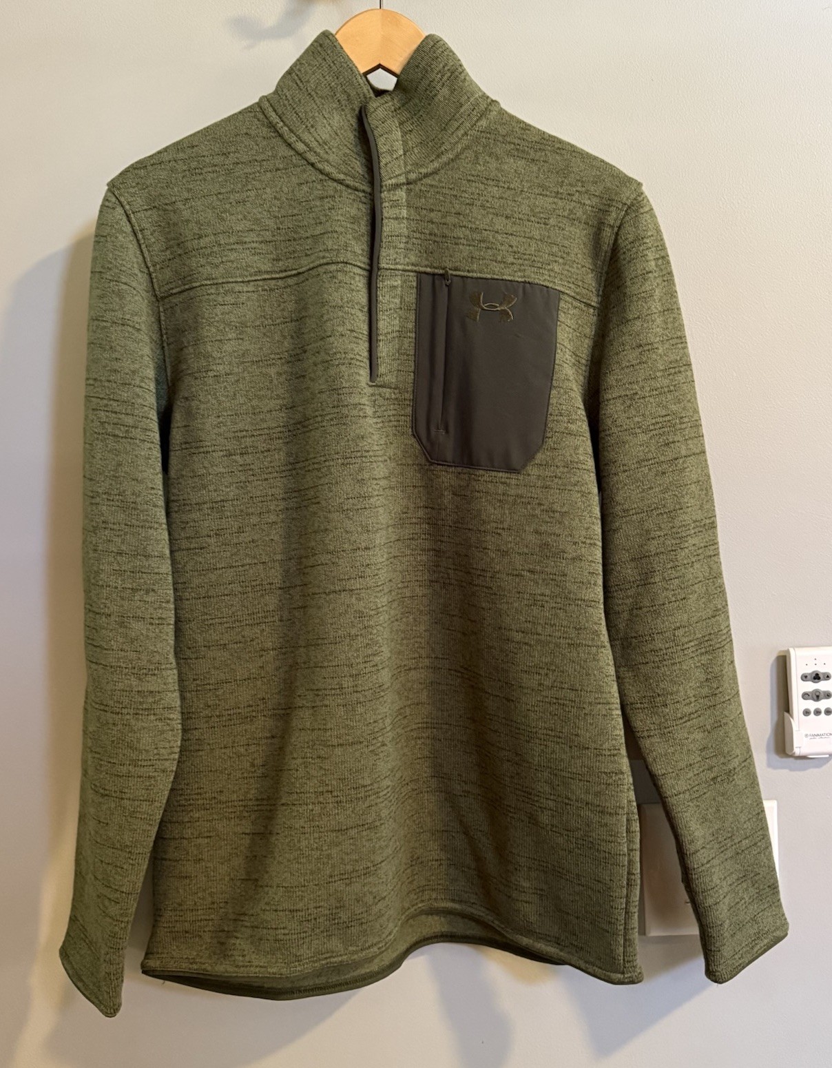 Under Armour Sweater Cold Gear Knit Fleece Golf Quarter Snap Up Medium New gallery