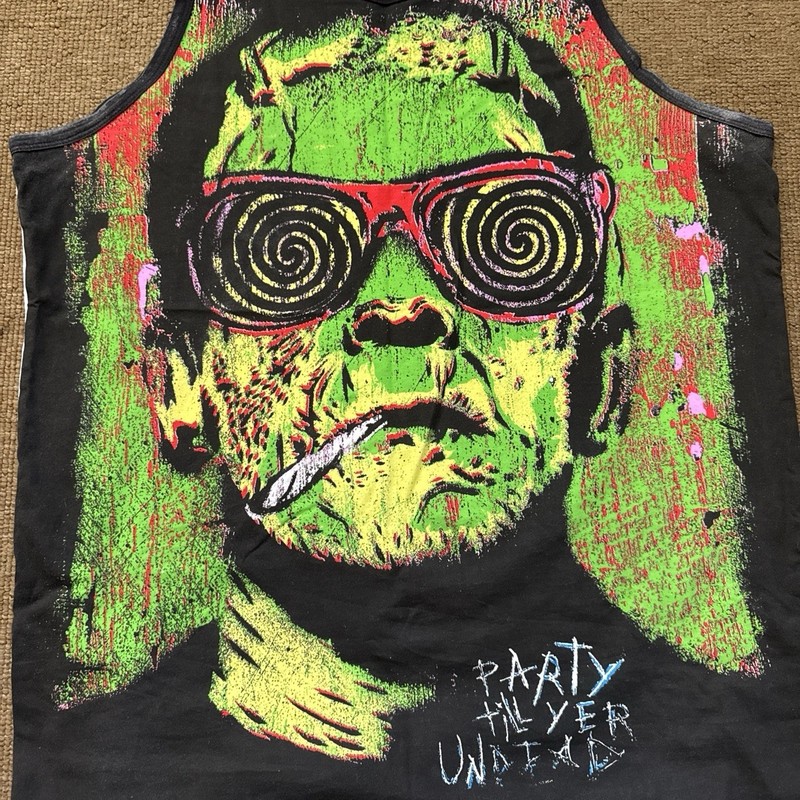 Iron Fist Men's Graphic Print Tank Top Black/White XL Round Neck Cotton gallery