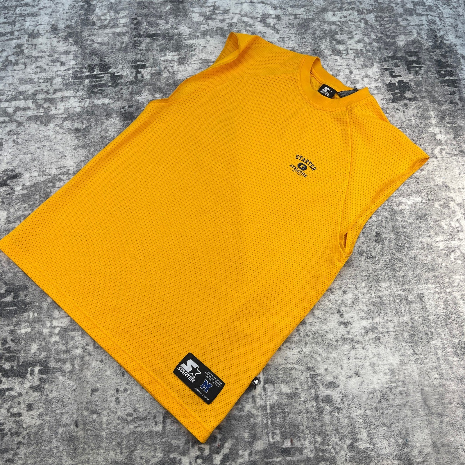 Starter Men Medium Orange Mesh Athletic Jersey Solid Blokecore Sportif Retro gallery