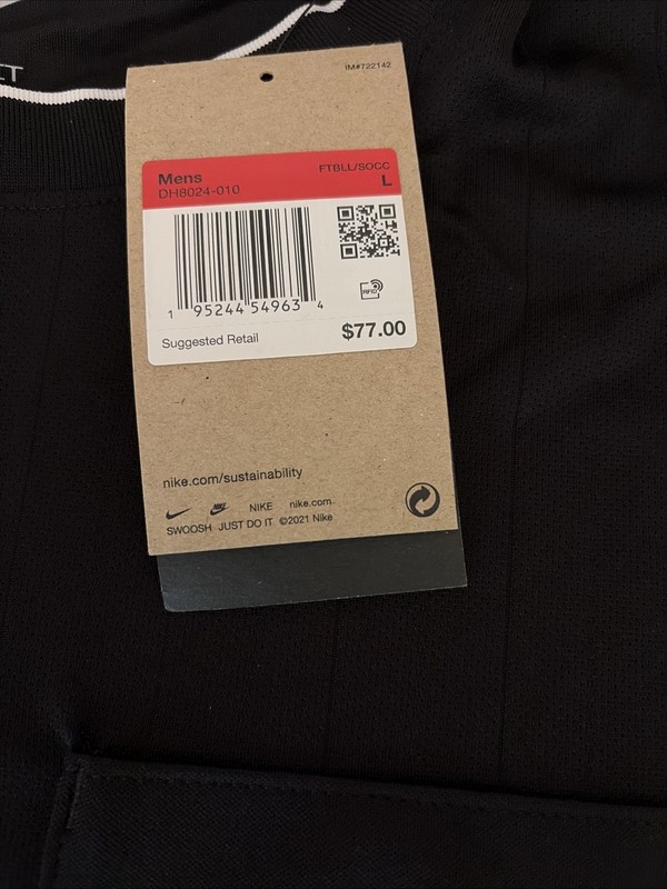 Nike Dri-FIT Men's Soccer Referee Jersey Pocket Top T-Shirt Black New $77 gallery