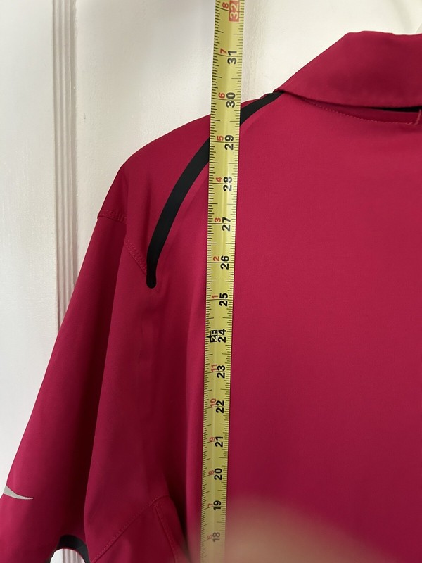 Nike Shirt Mens Size Medium Pink Magenta Polo Golf Tour Performance Dri Fit SS gallery