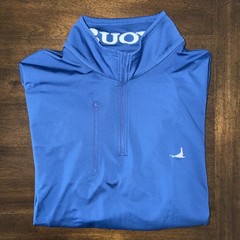 Buoy 4 Mens Pullover 2XL Blue 1/4 Zip Coastal Knit Nautical Seal Fishing