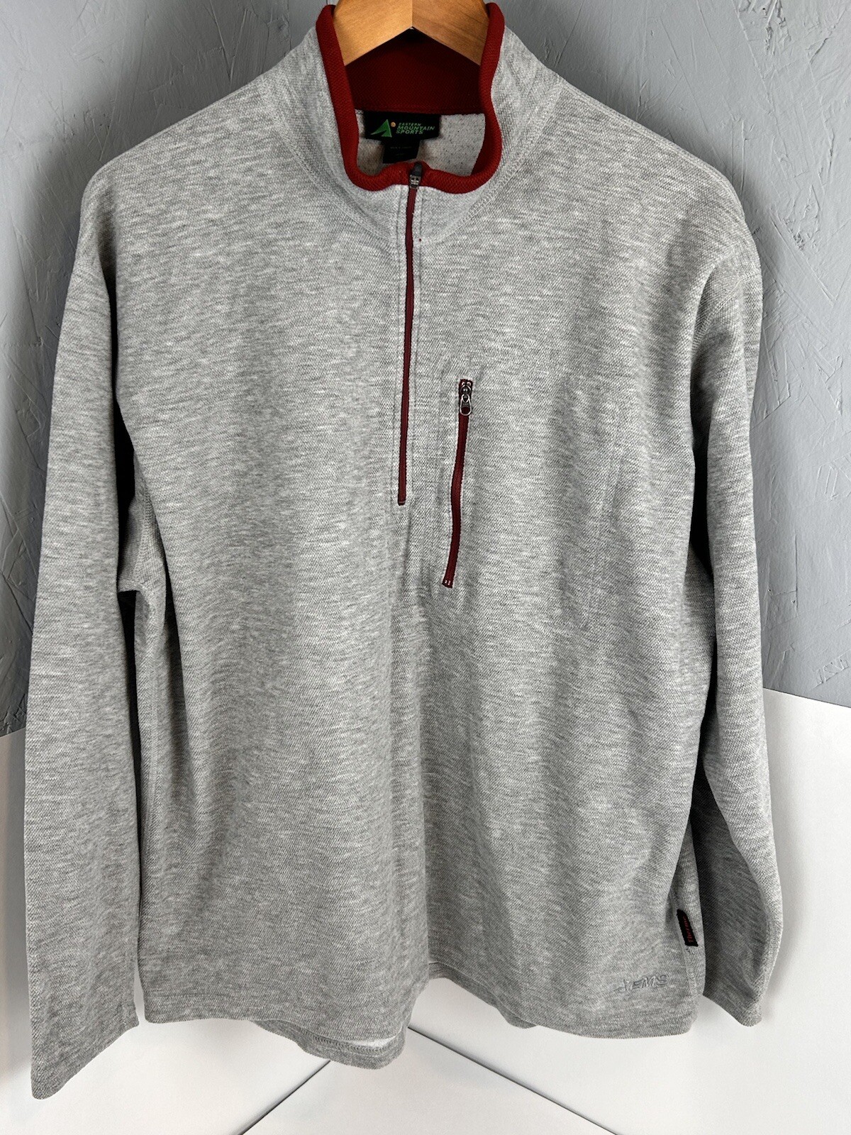Eastern Mountain Sports Base Layer Tech Wick Mens Size XL Thermo 1/4 Zip Gray gallery