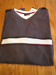 XG Chest Stripe Long Sleeve Pullover Top Mens Size XXL Color: Smoke ~ UNUSED