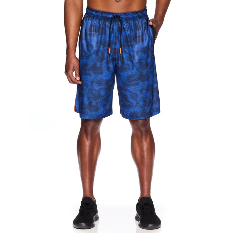 And 1/Athletic Works Mens 2 Pc Activewear Blue Basketball Shorts /Black Top Sz L gallery