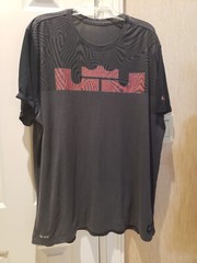Nike Dri-Fit Gray Short Sleeve Shirt- Black & Orange Design- XL – Good Preowned