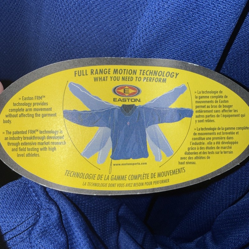 Easton Men’s LS 1/4 Zip Pullover XL Royal Blue - Polyester Motion NWT gallery