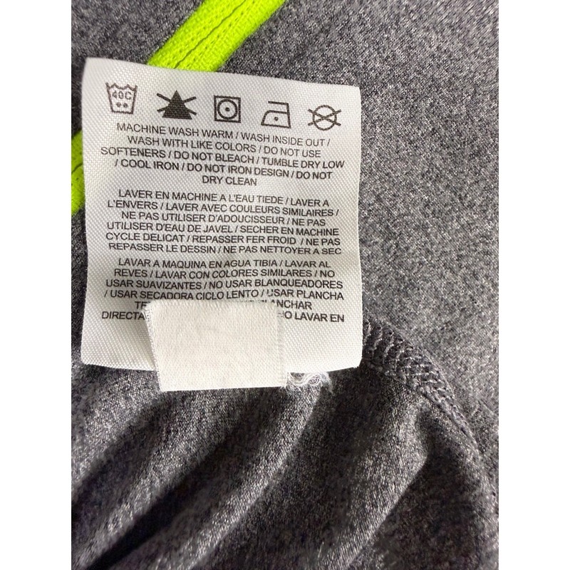Nike Running Dri-FIT 1/2 Zip Pullover Gray Neon Yellow 504606-033 Mens L gallery
