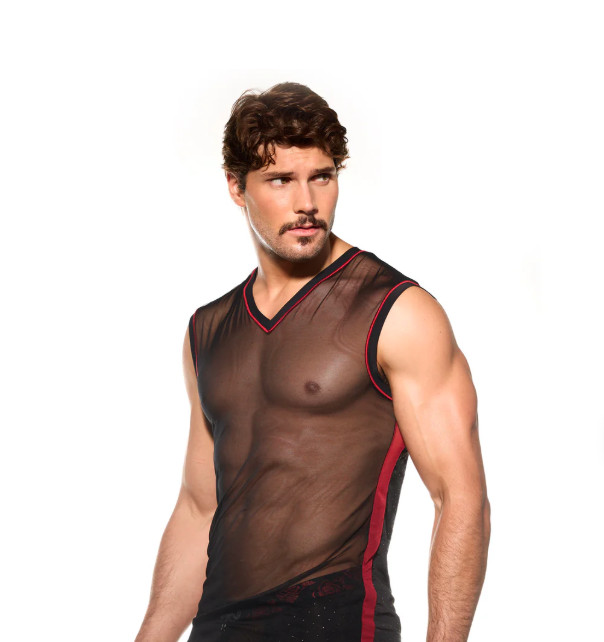 Gregg Homme THORN Muscle Shirt Soft See-Through Tank Top Black 200022 gallery