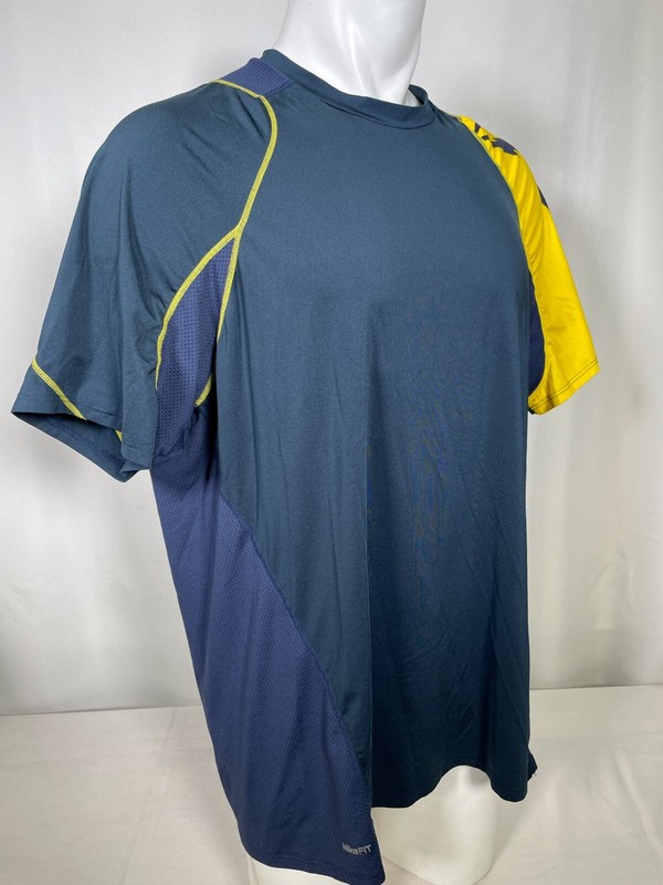 VTG Kobe Bryant Black Mamba Logo Nike Fit Blue Yellow Training Shirt Men's XXL gallery