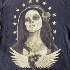 Famous Stars and Straps T Shirt Mens Large Black Dia De Los Muerte