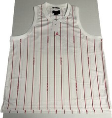 Michael Jordan Jersey Jumpman Mens 3XL White Red Pinstripe DM1380-100 NWT