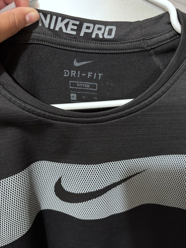 Nike Pro Dri-FIT Long Sleeve Fitted Athletic Shirt Black XL Moisture Wicking gallery