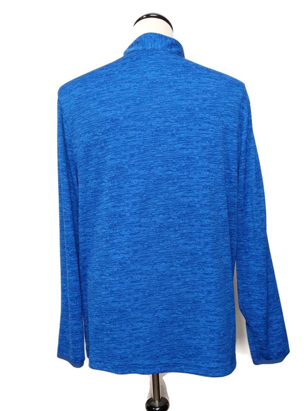 Majestic Cool Base Long Sleeve Pullover Blue Half Zip Athletic Shirt Size XL gallery