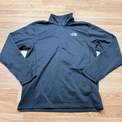 The North Face Pullover Mens Medium Black Fleece 1/4 Zip Outdoor Hiking Top