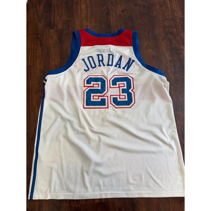 Vintage Michael Jordan Washington Bullets #23 Mesh NBA Jersey White Red Blue gallery