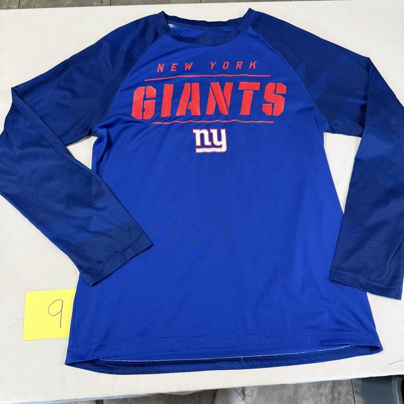 New York Giants Long Sleeve Performance Shirt Blue Red gallery