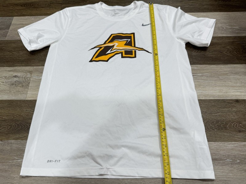 Nike Dri Fit White Shirt Men’s Size Large Letter A Lightning Bolt in EUC! gallery