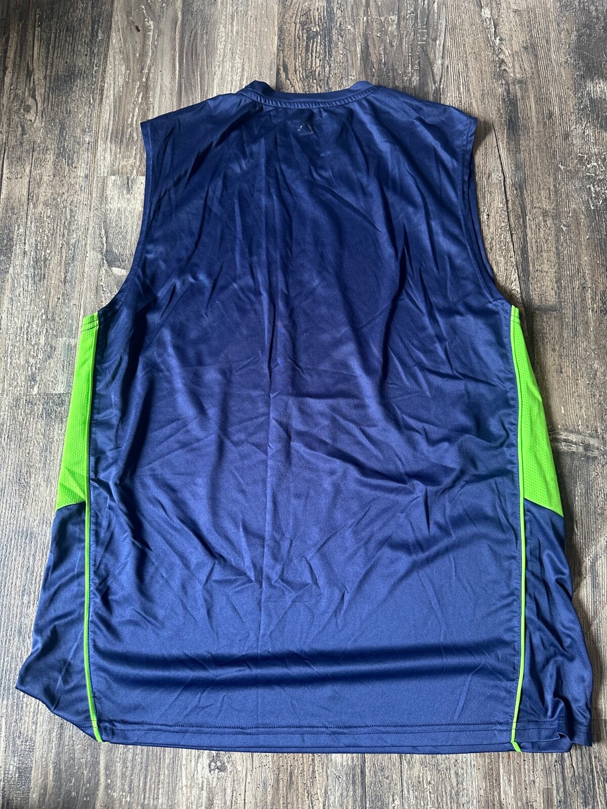 Men's Attivo navy and lime green workout tank - size XL gallery