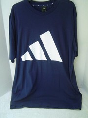 NEW MENS ADIDAS DARK BLUE SHORT SLEEVE SHIRT SIZE XLT NEW WITH TAGS