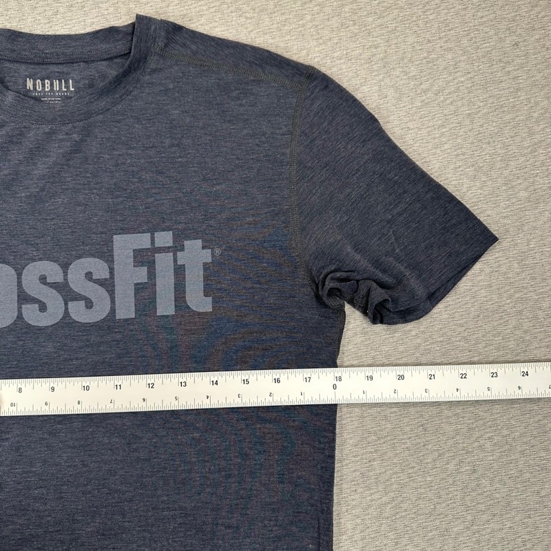 NOBULL CrossFit Shirt Mens Small Heather Navy Blue Short Sleeve Training Tee gallery