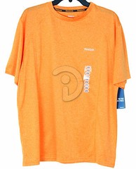 New Mens Reebok Performance T-Shirt Athletic Training Gray Orange L XL 2XL 3XL