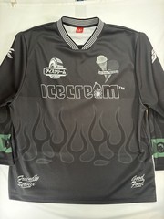 Ice Cream Brand Mens Good Food Long Sleeve Soccer Jersey XL Rare 461-1310-BLK