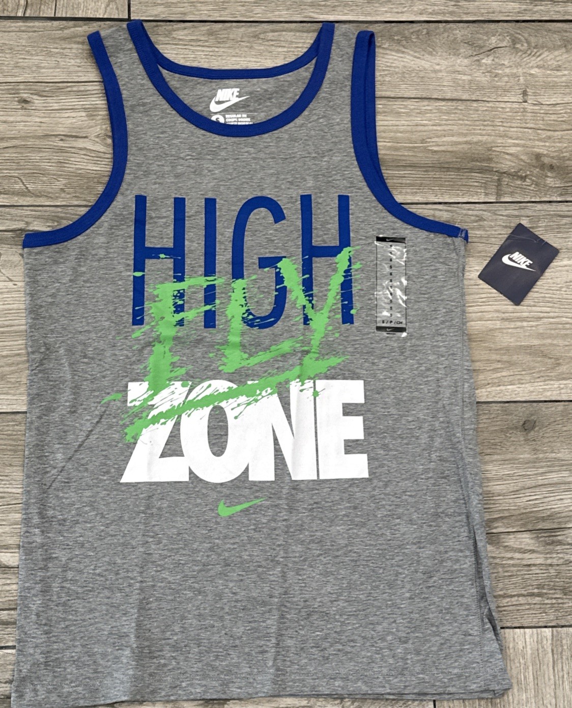 2016 Nike High Fly Zone Training Tank Sleeveless Gray 644365 Size Small NEW gallery