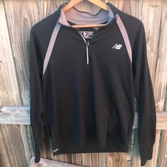 New Balance NB Dry Half Zip Men’s Medium Sweater Black Long Sleeve Lightweight