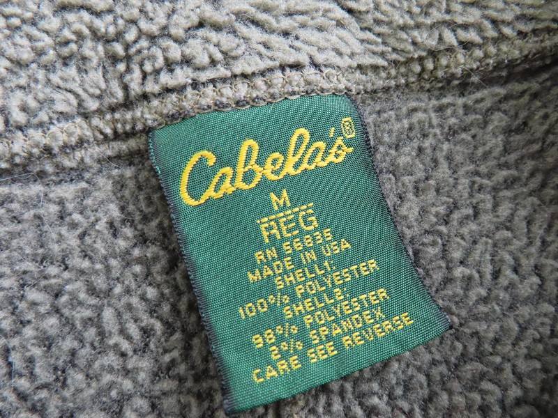 Cabela's Pullover Mens Medium Green Polartec Fleece 1/4 Zip Made USA Hunting gallery