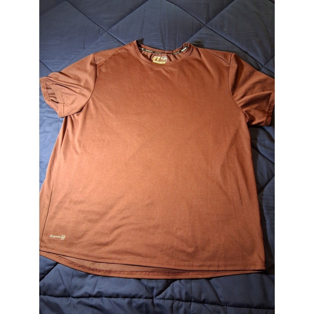 Russell Mens XL Dri-Power 360 Training Fit FreshForce Performance Shirt Maroon