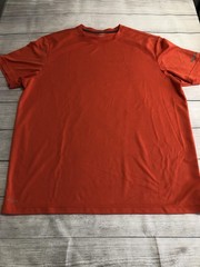 Athletic Works Shirt Mens XL Orange Short Sleeve Athletic Performance Gym Tee