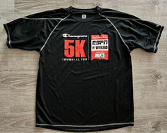 WALT DISNEY WORLD ESPN CHAMPION 5K 2010 – BLACK ATHLETIC T-SHIRT SIZE Medium M