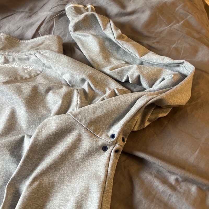 William Murray Pullover Mens M Gray Quarter Zip Golf Athletic Lightweight gallery