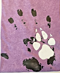 HAND & PAW T-Shirt Unisex Vintage Washed Black, Coffee, Purple ~See Size Charts