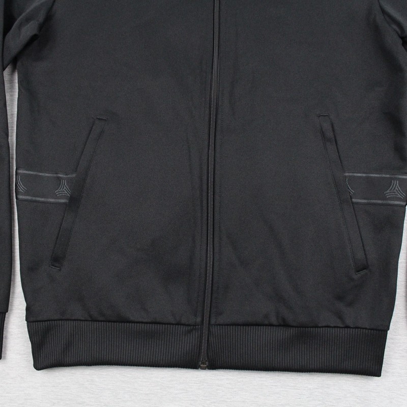 Adidas Tan Heavy Club Full Zip Jacket Mens Size M Black Cotton Polyester gallery