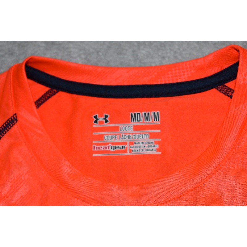 Under Armour Shirt Mens Size Medium Gym Performance HeatGear Hot Pink gallery