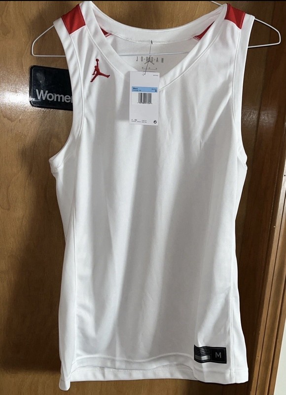 Nike Jordan Overtime Basketball Jersey Women’s M Red White FQ5296-109 NWT (B16) gallery