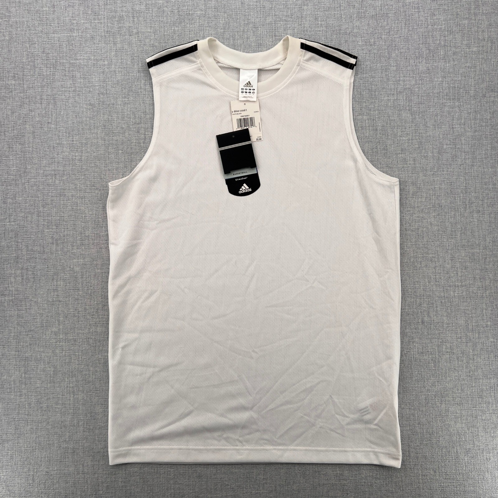 NEW Adidas ClimaCool Basketball Jersey Tank Men XL White Black Athletic Gym gallery