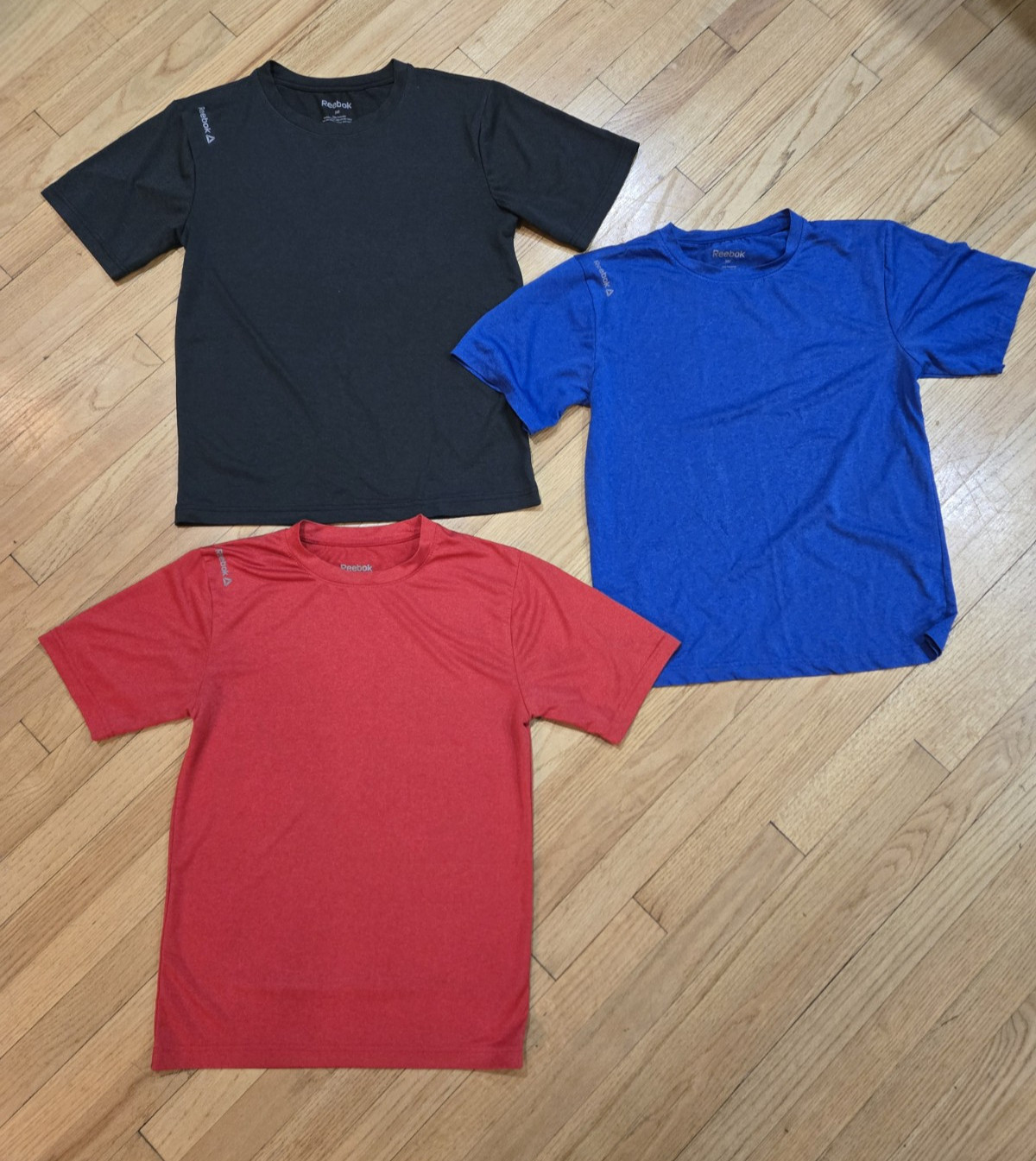 Lot 3 Reebok Men’s Short Sleeve Activewear T-Shirt Blue/red/black Size Small S gallery