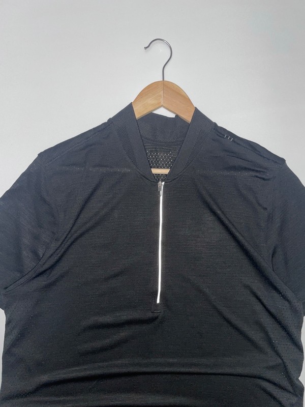 Lululemon Men’s Shirt 1/2 Zip SS Black Perforated Running Top Sz Approx.M/L gallery
