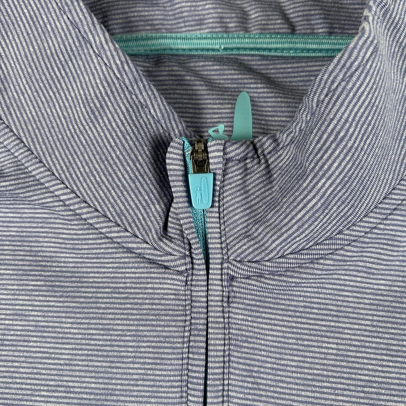 Johnnie-O Performance Pullover Mens 2XL Blue Vaughn 1/4 Zip Golf Shirt Striped gallery