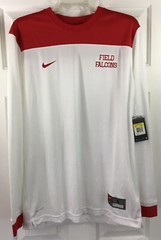 Nike Mens Small Field Falcons Long Sleeve Shooting Shirt White Red New! $50