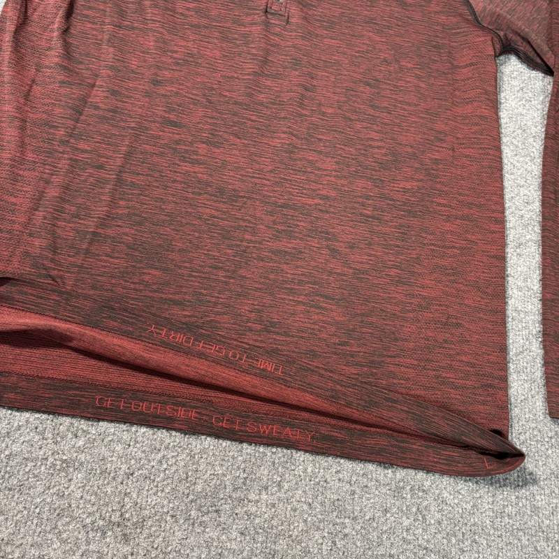 Lululemon Metal Vent Tech 1/2 Zip Pullover Mens Large Red Black Heathered gallery